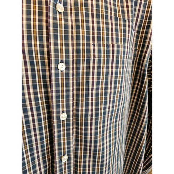 Wrinkle fighter relaxed fit long sleeve Duluth button up blue plaid LT L TALL ^ - Picture 3 of 7